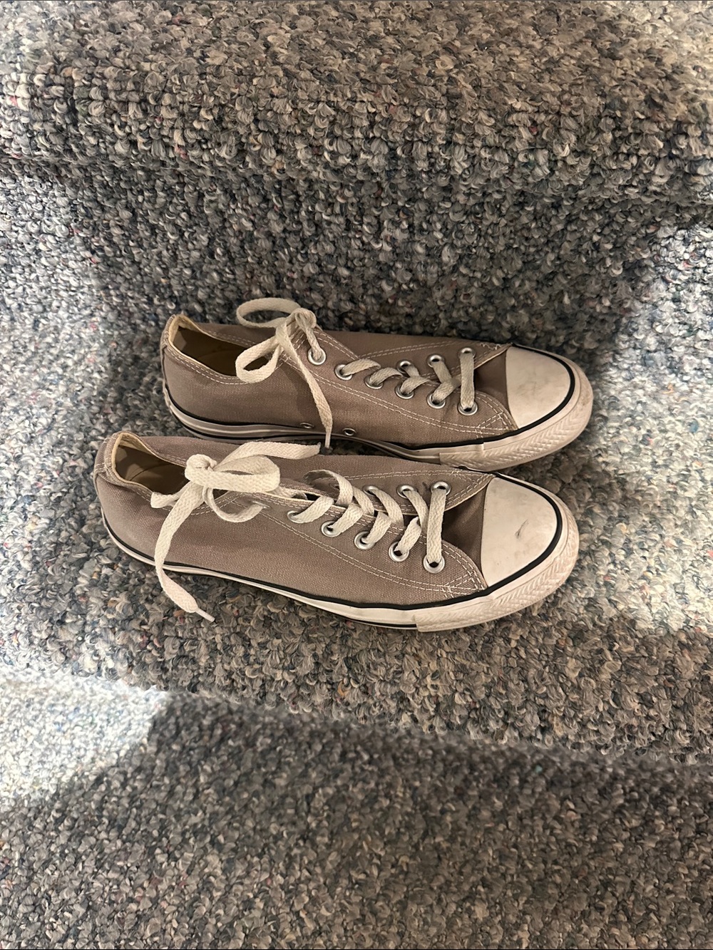 Converse Low Top Sneakers Taupe with White Accents
